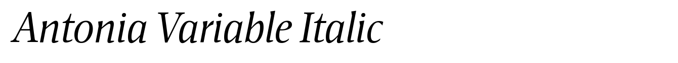 Antonia Variable Italic